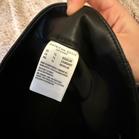 American Eagle Outfitters Black Leather Skirt - Picture 4 of 6